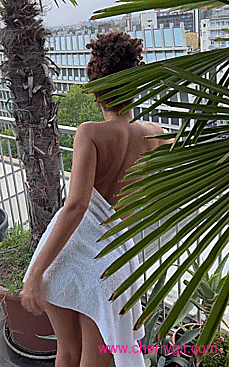 So sexy on the balcony Gif