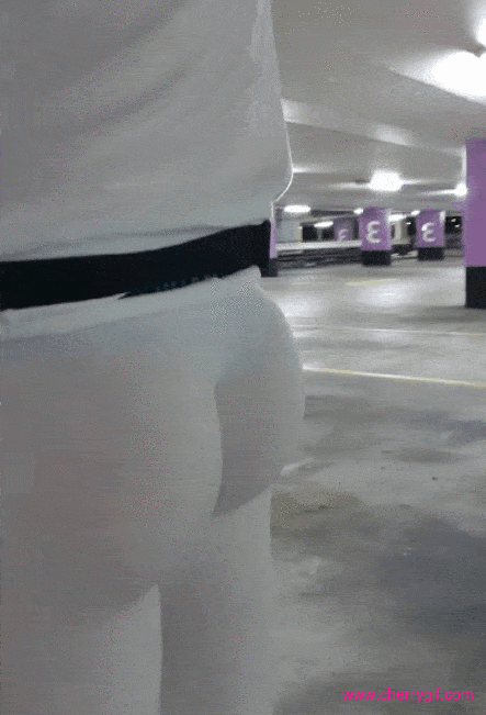 sexy see through white leggings with thong booty Gif